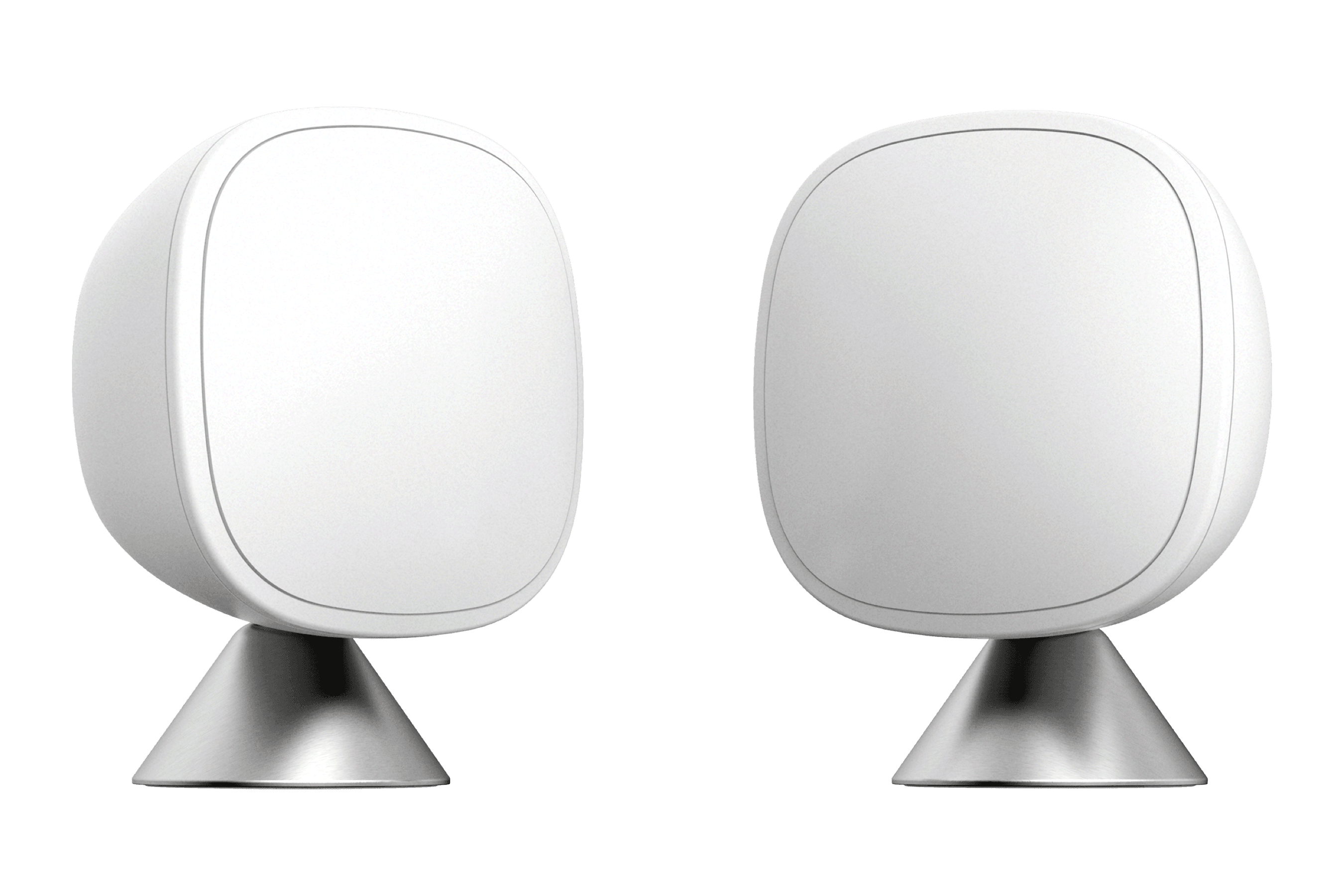 Two white ecobee SmartSensor devices on a clean white background