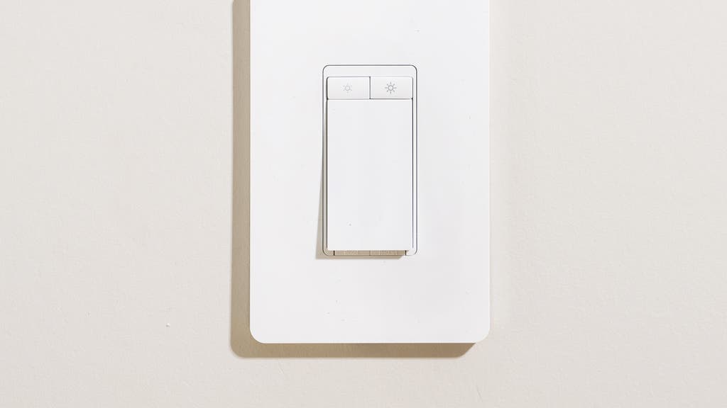 Row of smart light switches and dimmers arranged for product comparison