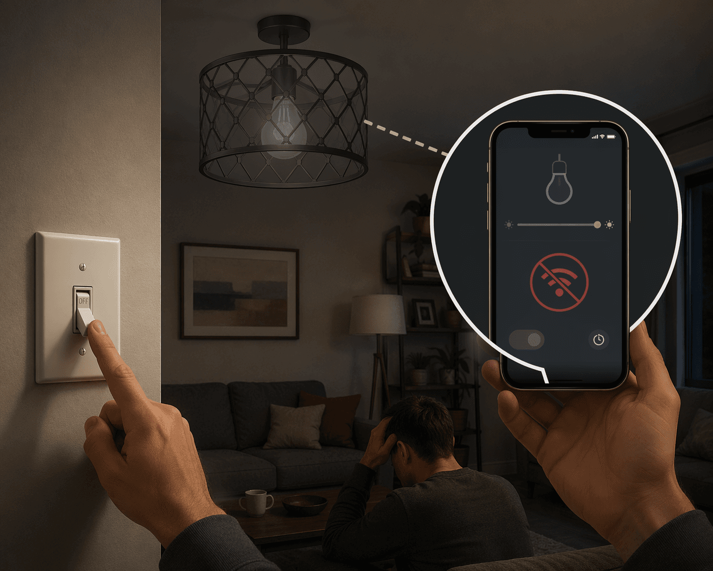 A smart bulb becomes unreachable after the wall switch is turned off