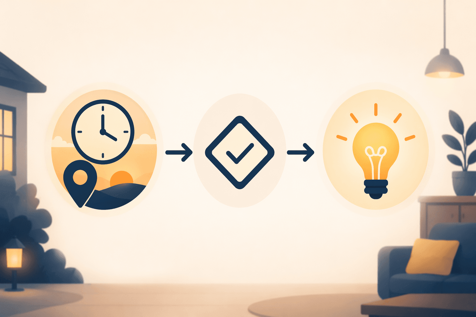 Automation flow from trigger to condition to action
