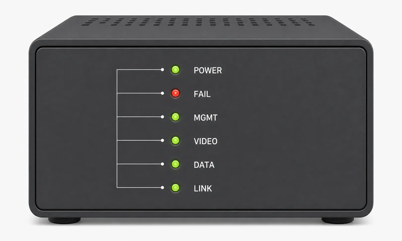 Diagram of Verizon Fios ONT front panel with labeled status lights
