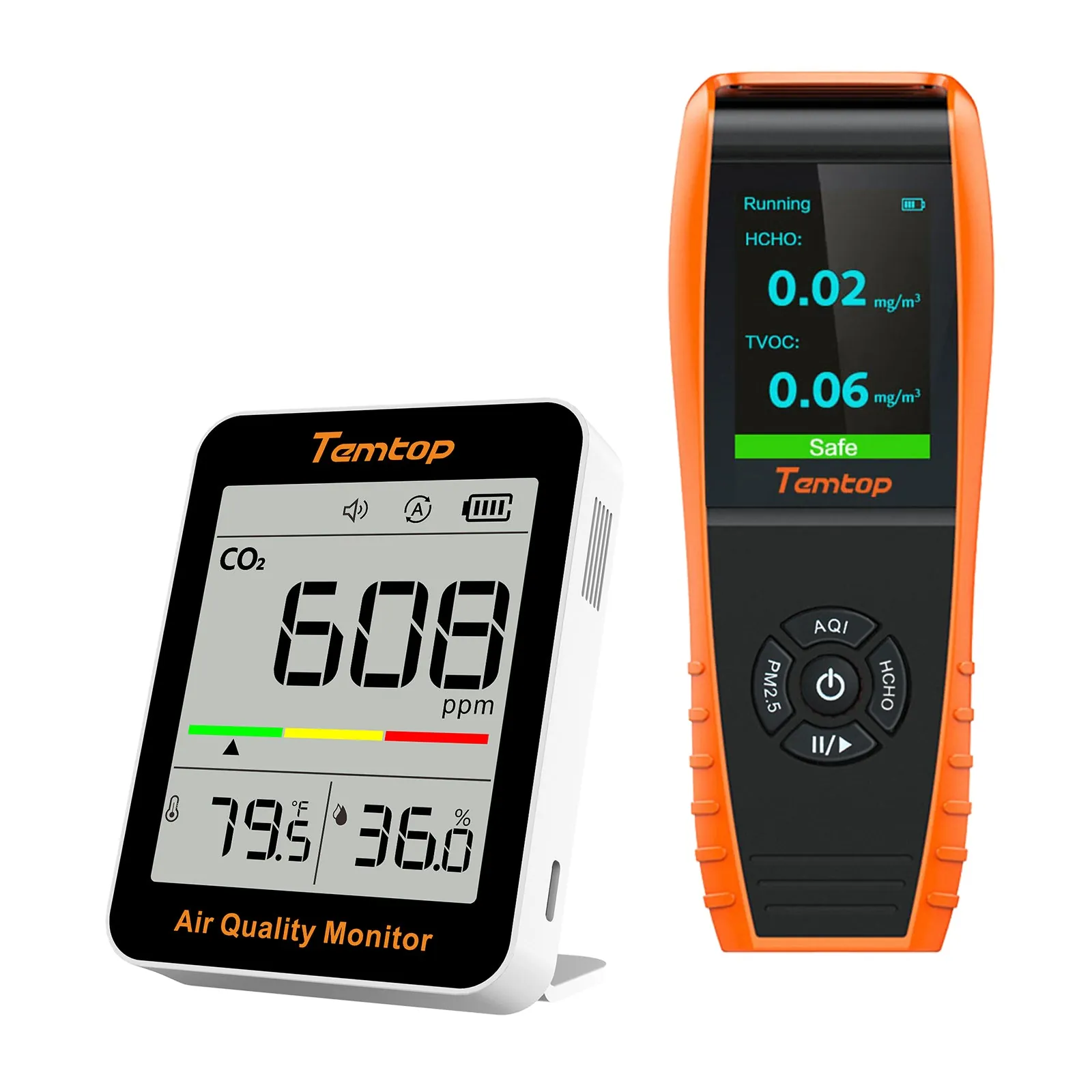 Temtop LKC-1000S+ 2nd Generation air quality monitor with digital display