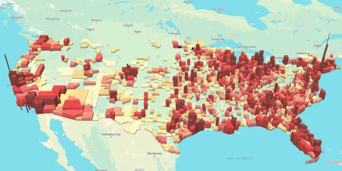 DeFlock map showing thousands of Flock camera location markers across the United States
