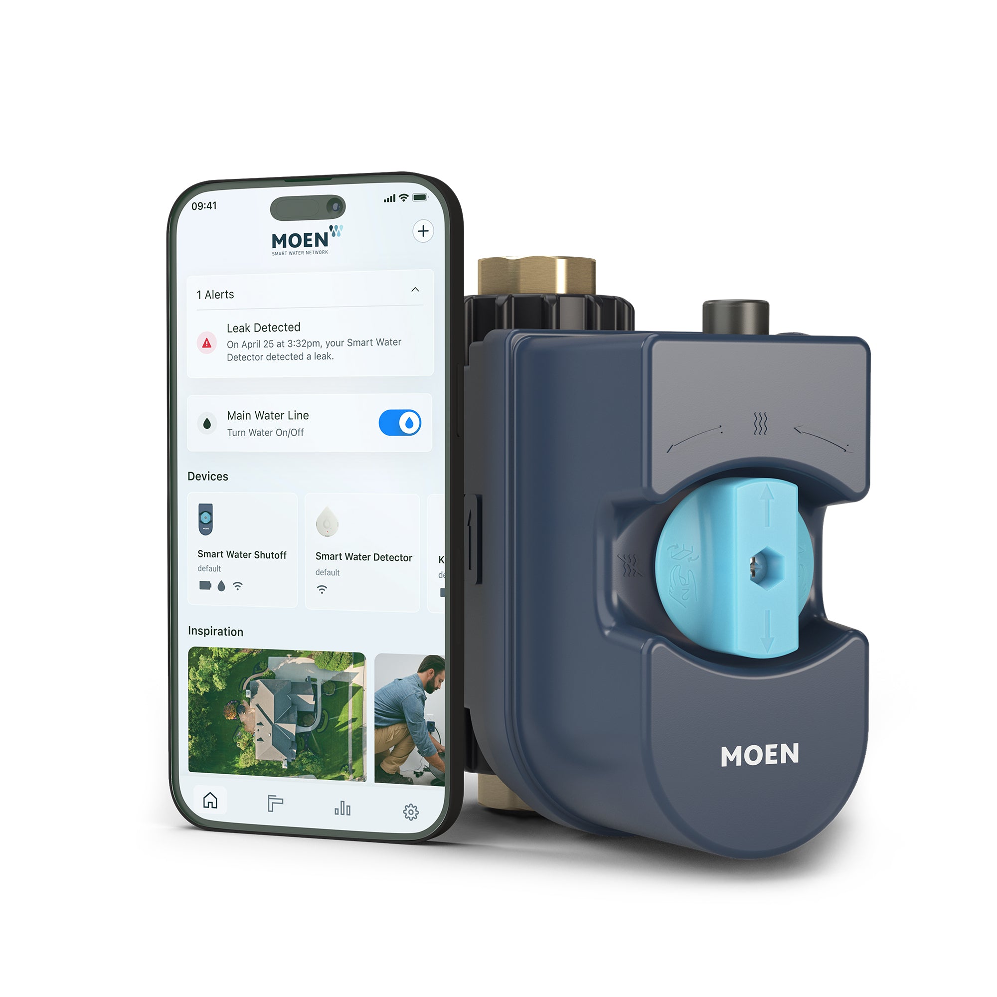Moen Flo smart water monitor and automatic shutoff valve
