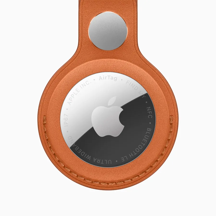 Apple AirTag 2 attached to a FineWoven key ring