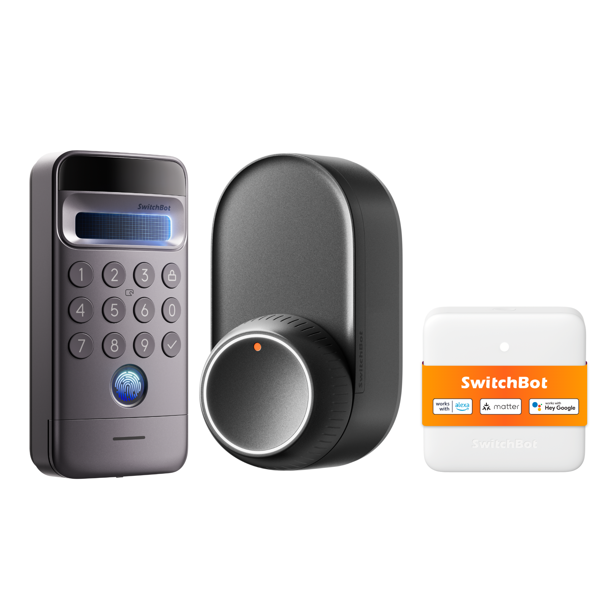 SwitchBot Matter-compatible garage door opener controller with wires and sensor components