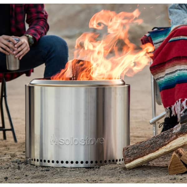 Solo Stove Bonfire 2.0 stainless steel double-wall cylindrical fire pit with lower vent holes