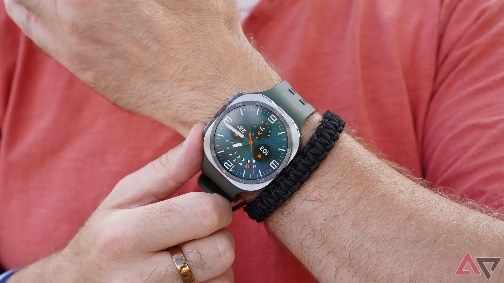 Samsung Galaxy Watch Ultra 2 with rugged titanium case and circular display