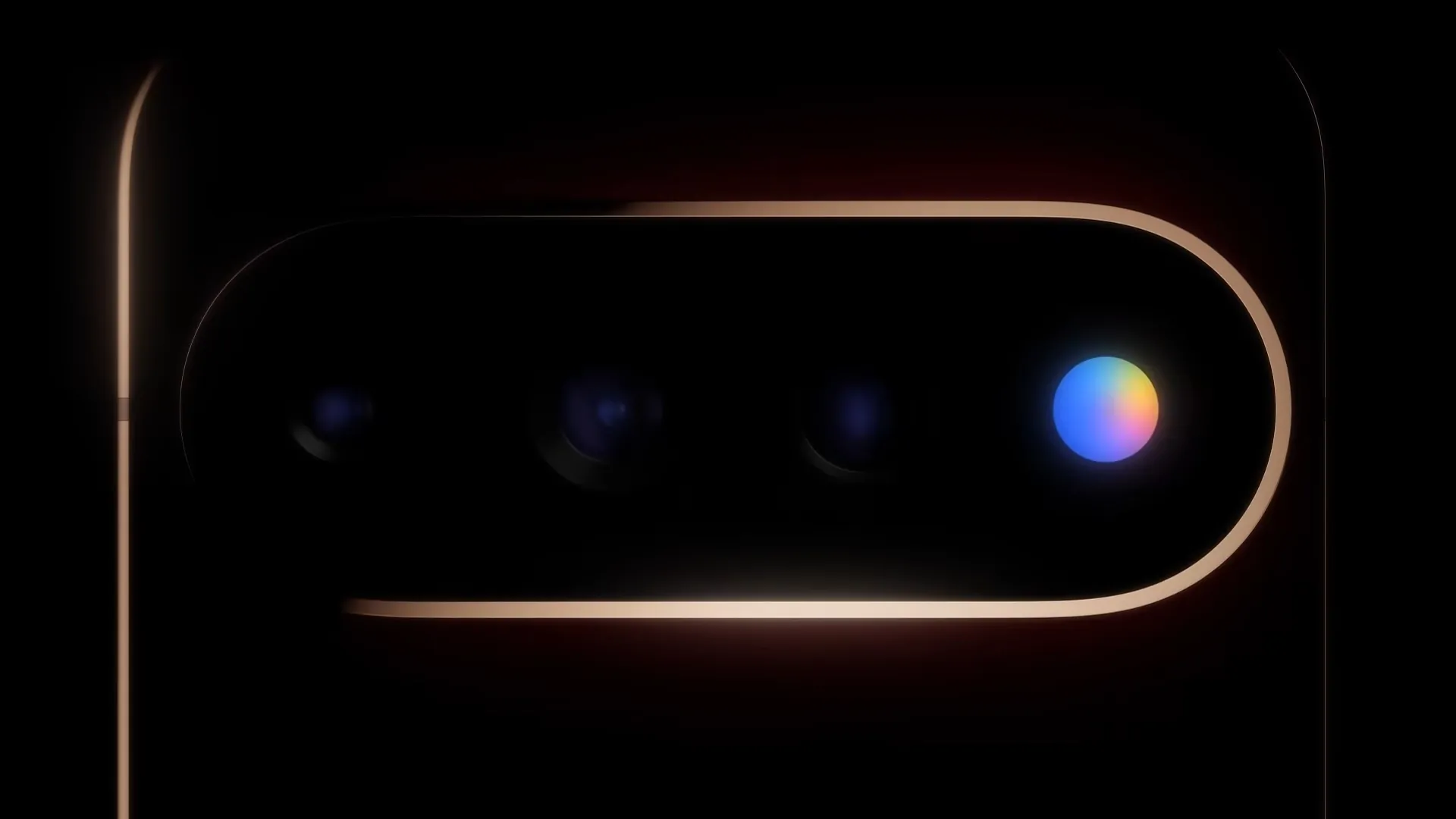 Google Pixel 11 Pro teaser showing a circular Pixel Glow LED ring in the rear camera bar