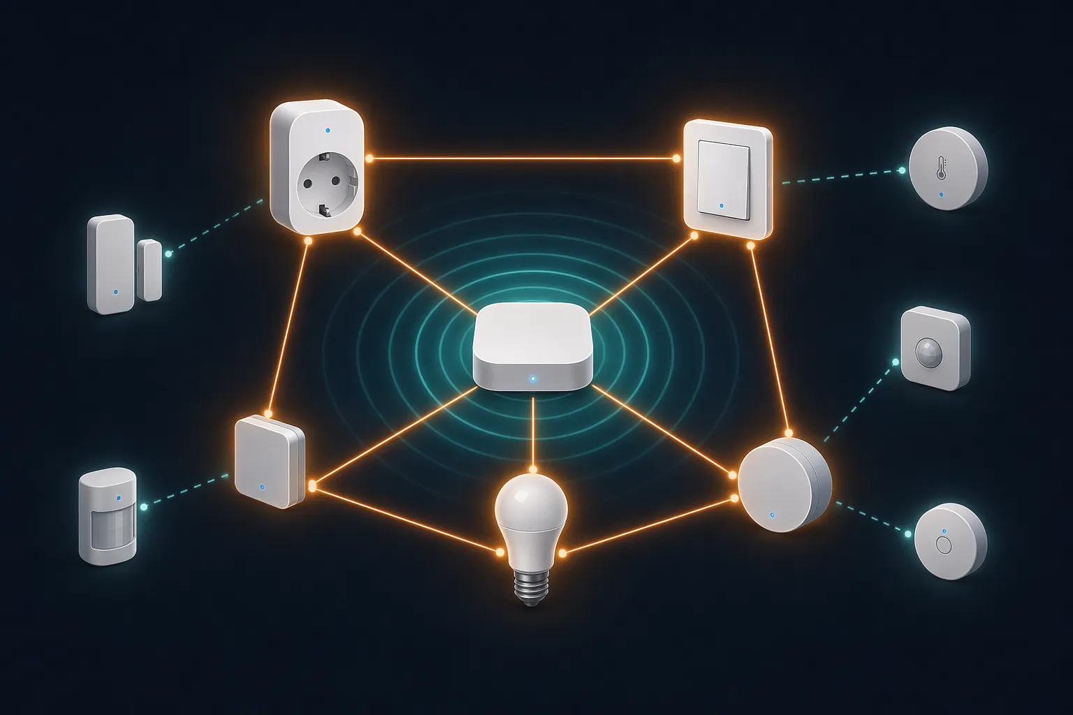 Zigbee mesh rebuilding with powered plugs and switches reconnecting before battery sensors