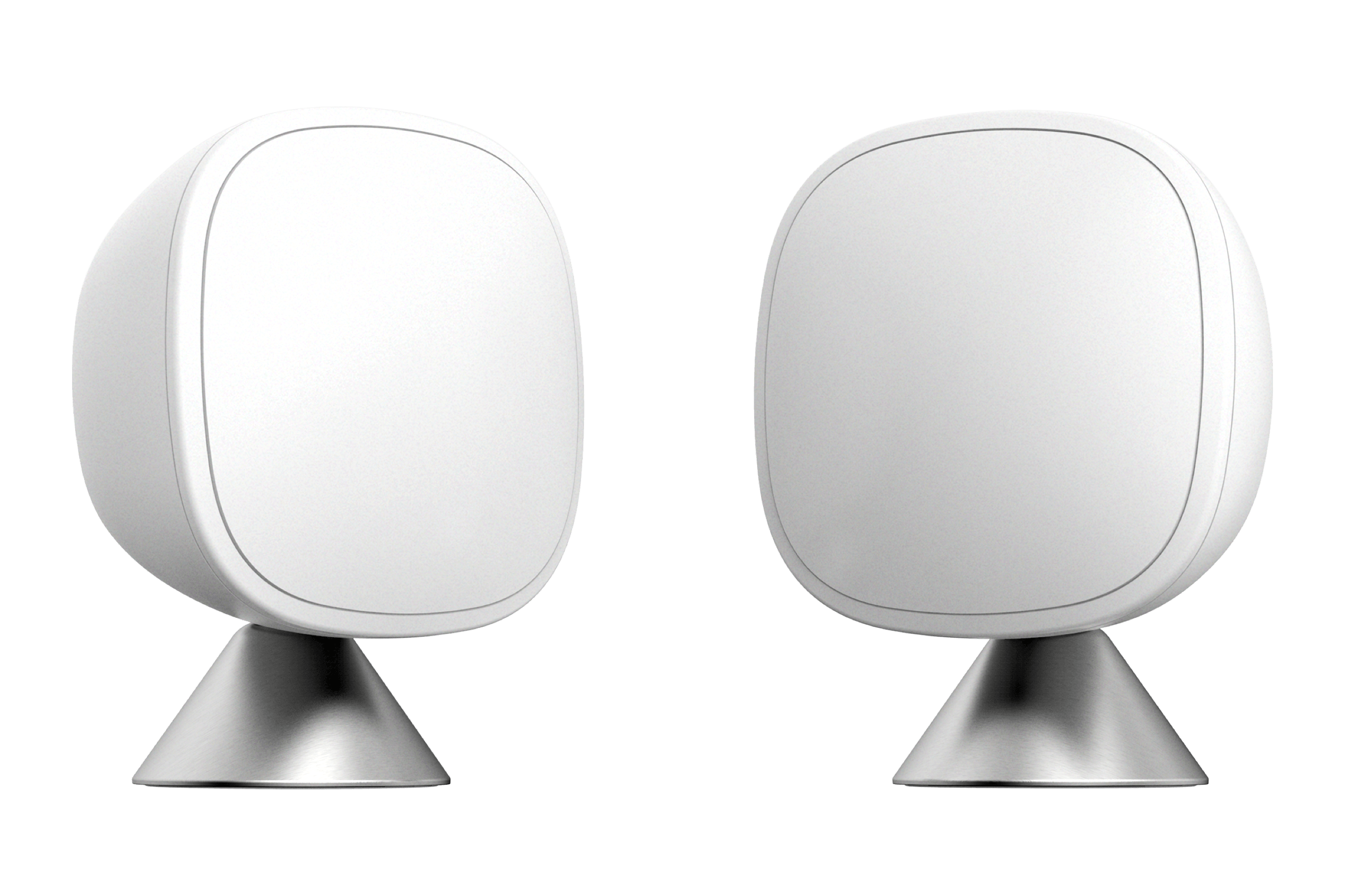 Two white ecobee SmartSensor devices on a clean white background
