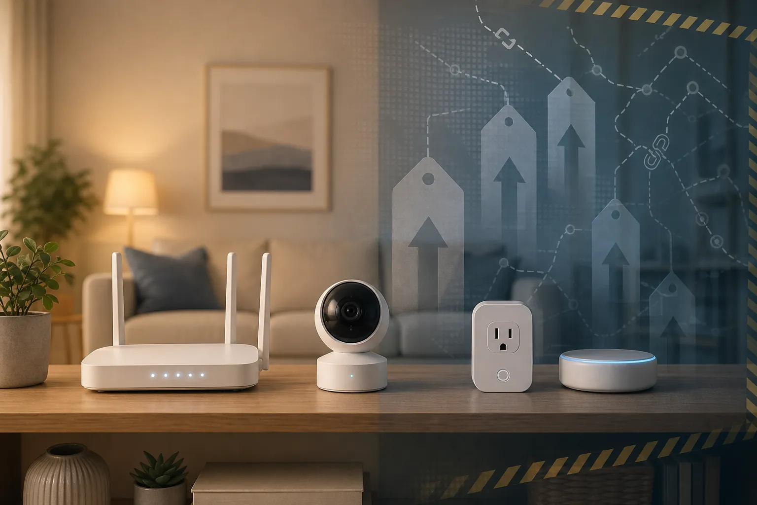 Smart-home devices stay powered while price and supply-chain warnings appear around them