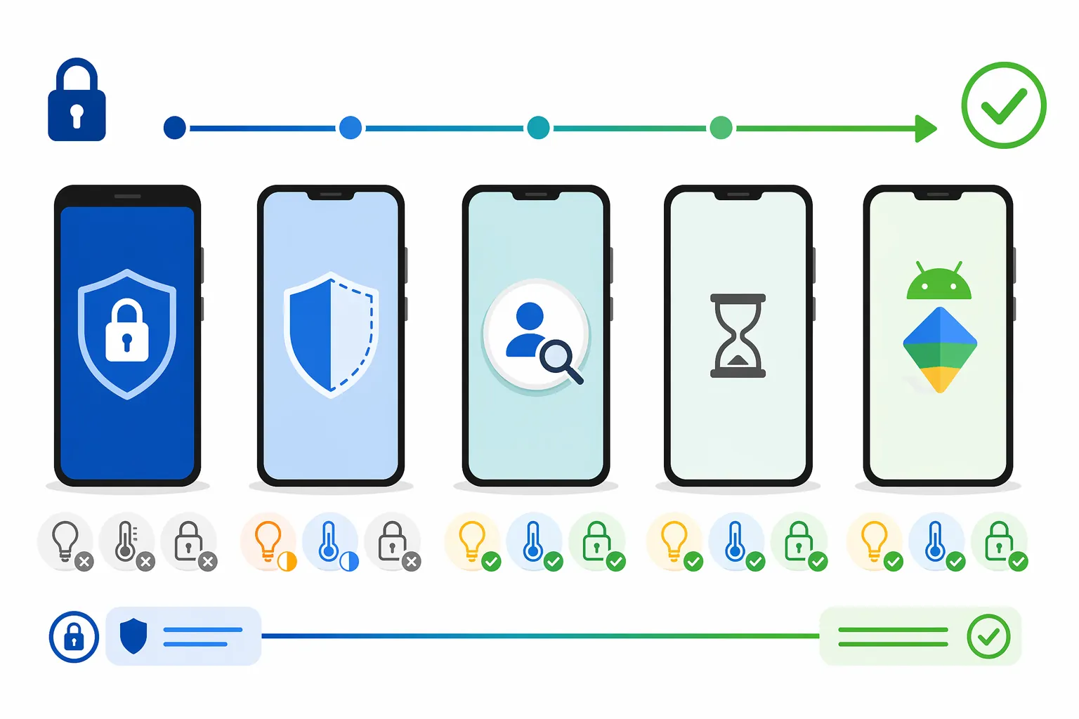 A spectrum of kid-safe phone lockdown and smart home compatibility from shielded devices to standard phones