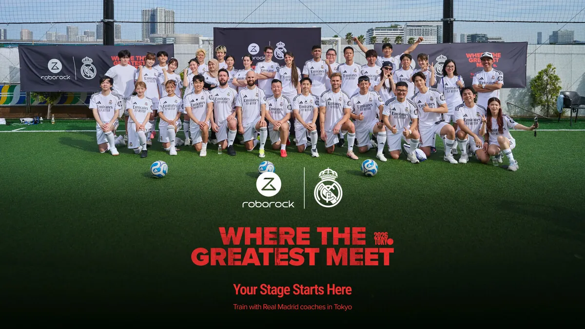 Roborock x Real Madrid football clinic at the Where the Greatest Meet event in Tokyo