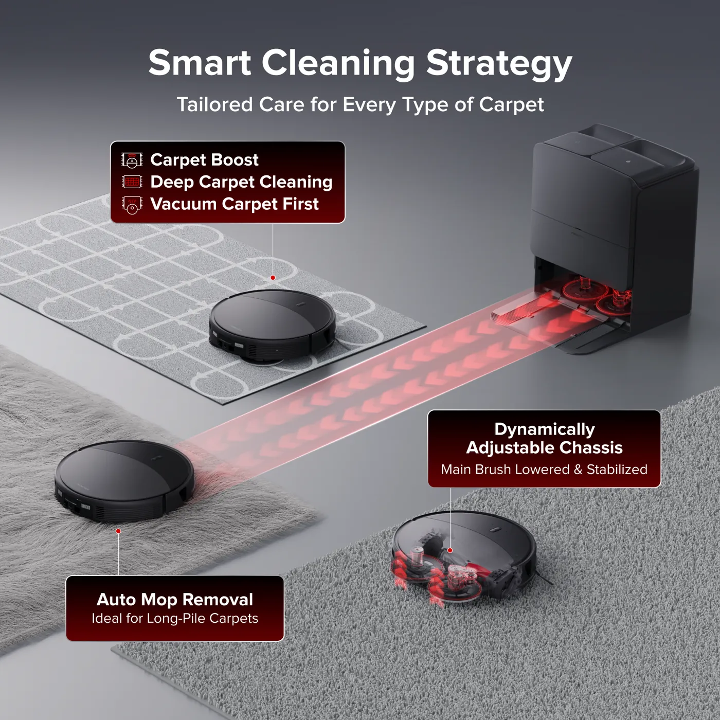 Roborock Saros 20 robot vacuum on a clean light background